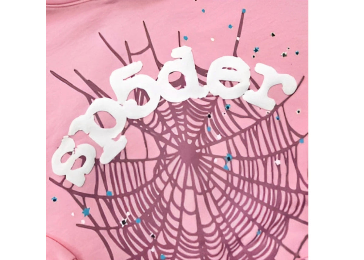 Sp5der OG Web Hoodie 'Pink"