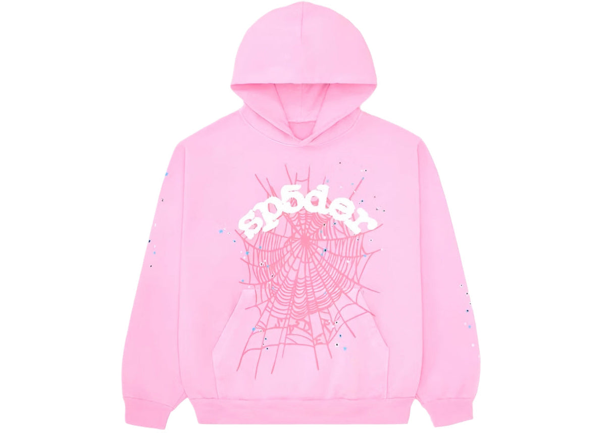 Sp5der OG Web Hoodie 'Pink"