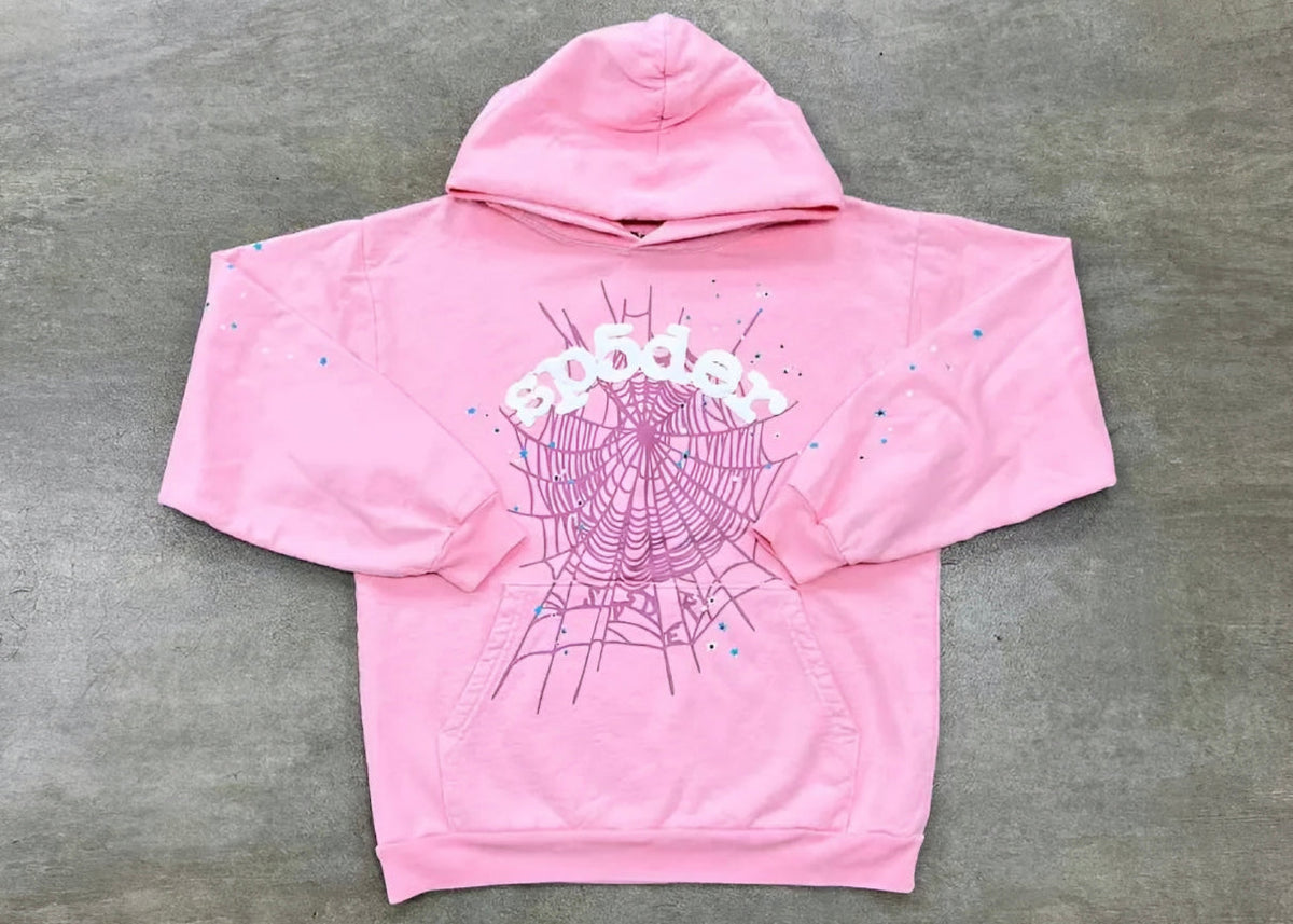 Sp5der OG Web Hoodie 'Pink"